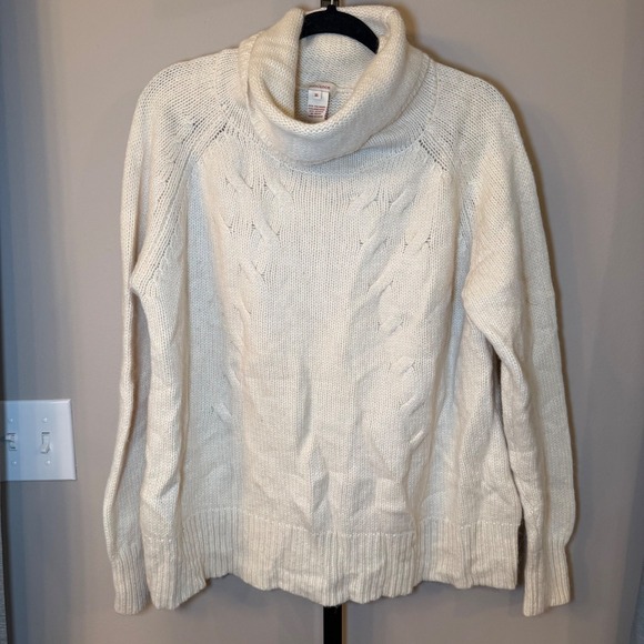 Sundance Turtleneck Sweater Lambswool Alpaca Cream Ivory Size XL - Picture 1 of 6